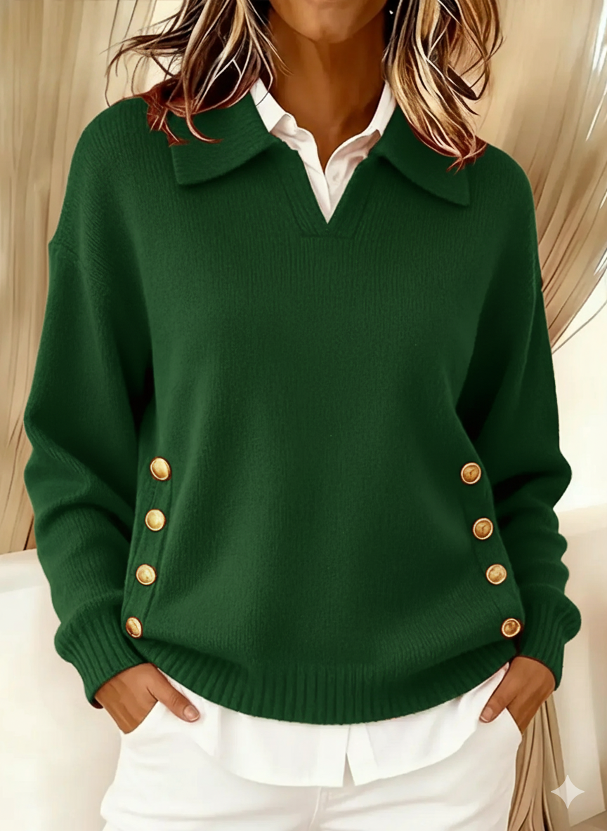 Women’s Classic Collared V-Neck Sweater