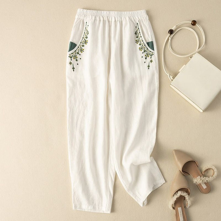 Mena - Pocket Printed Pants