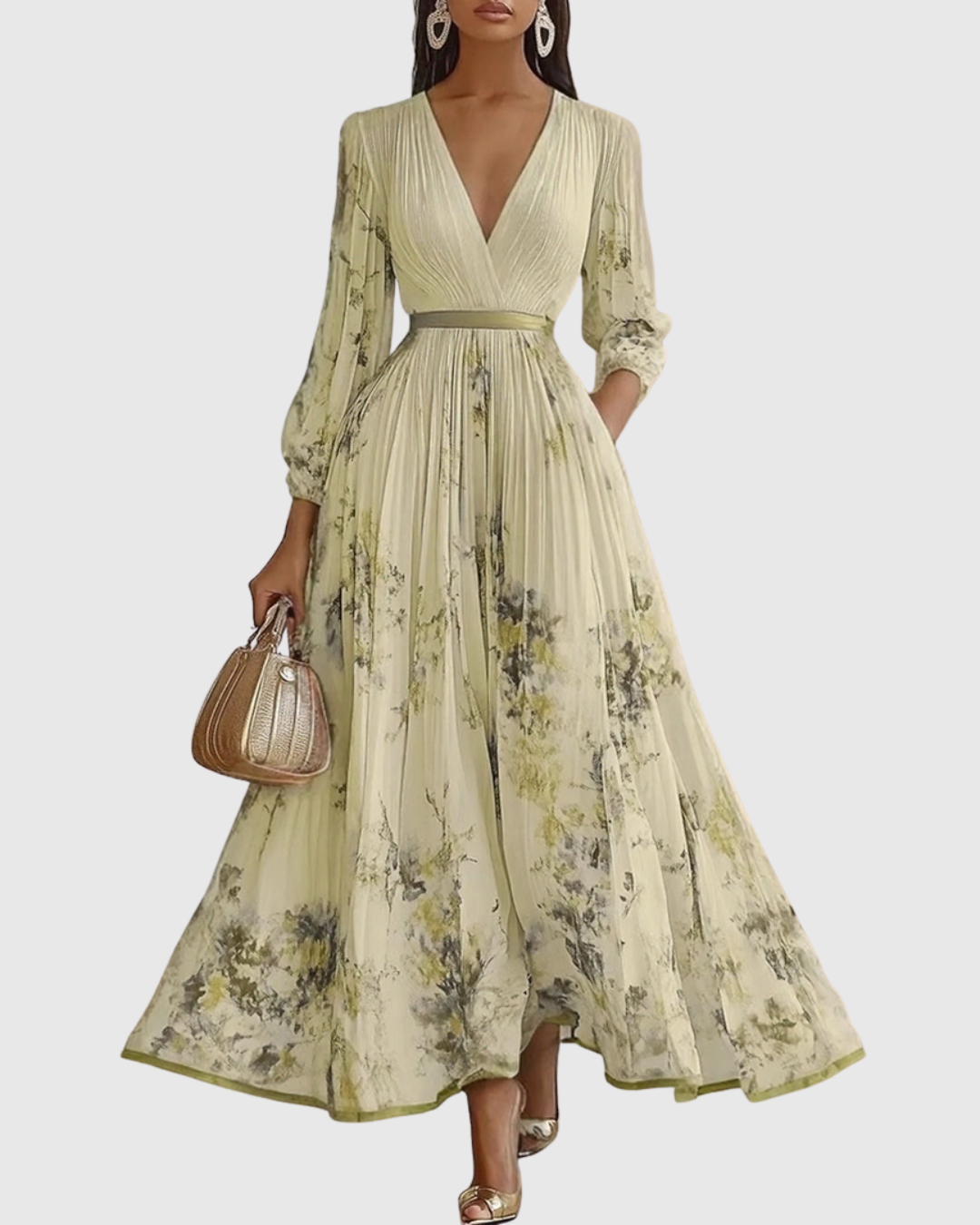Suzanna - Pleated Elegance Dress