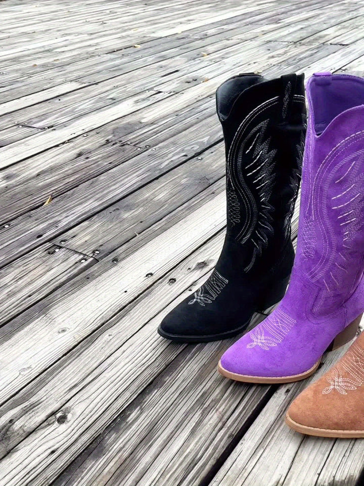 Esha | Midnight Suede Boots