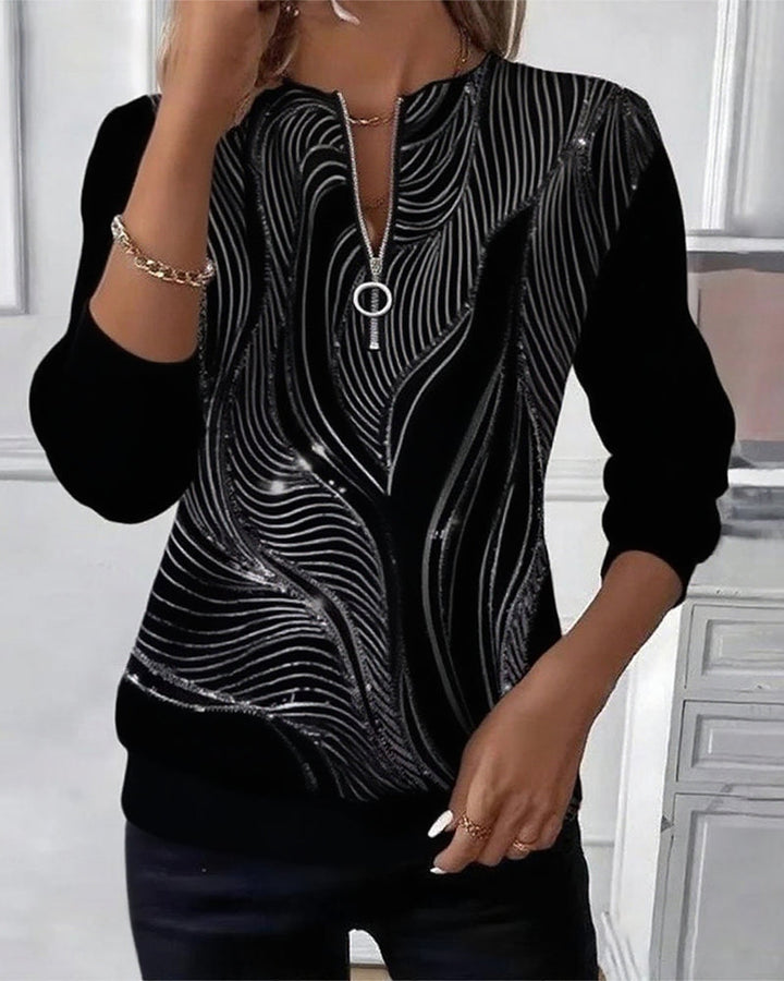 Alicia - Elegant Abstract Long Sleeve