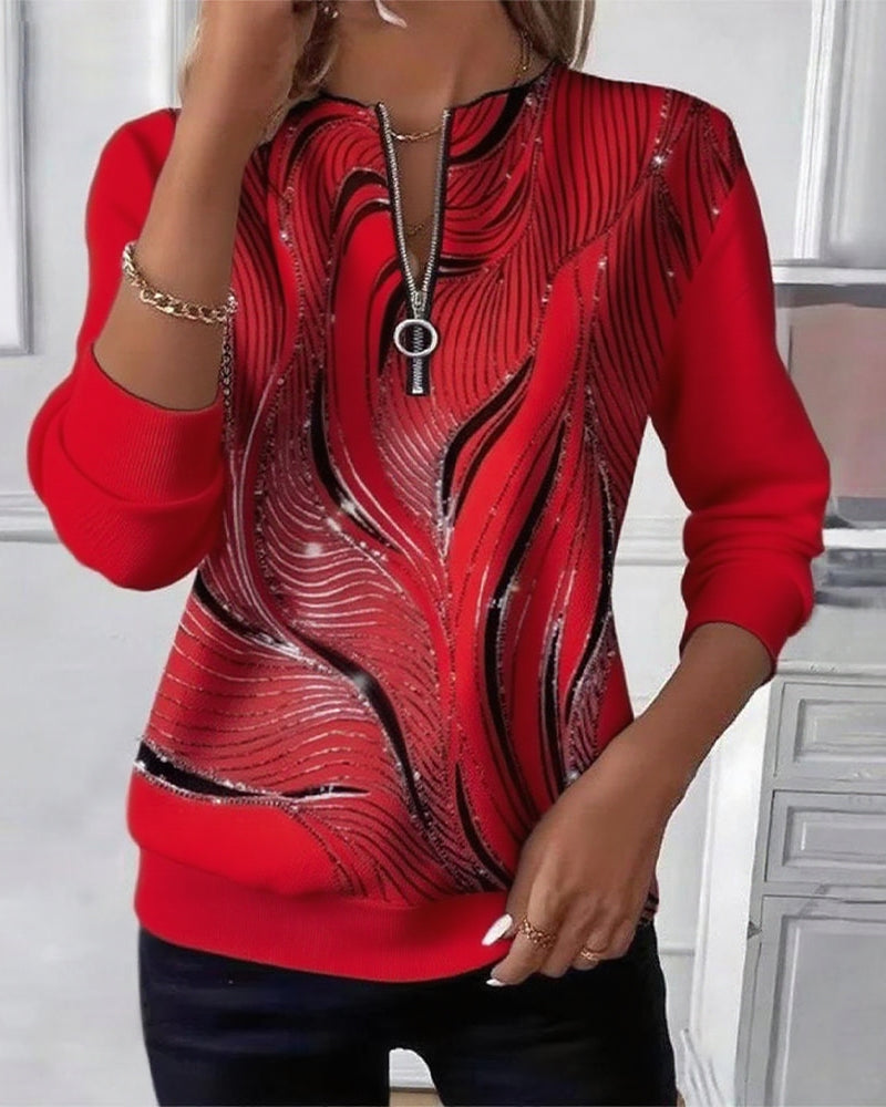 Alicia - Elegant Abstract Long Sleeve
