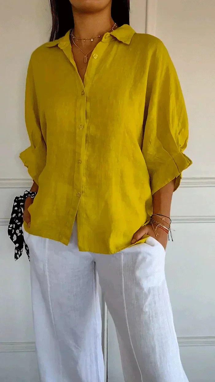 Vivelle - Casual Button-Up Top