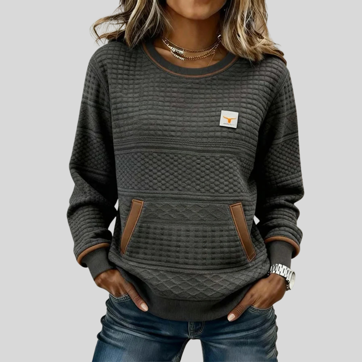 Women’s Colorblock Crew Neck Sweatshirt