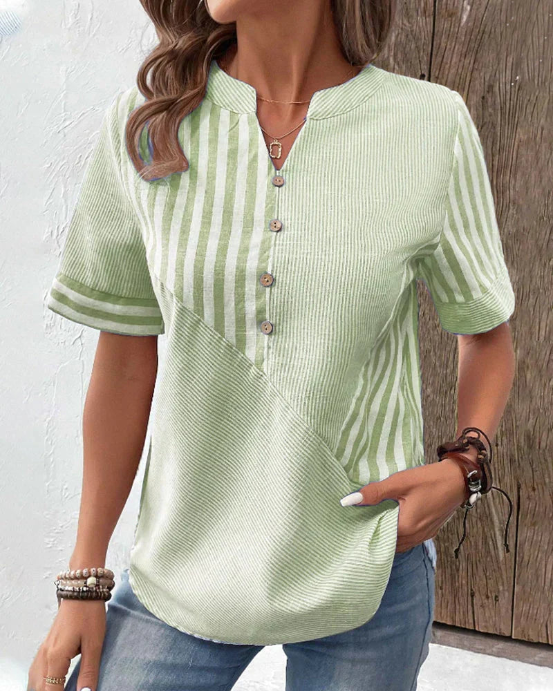 Sandra - Classic Striped Top