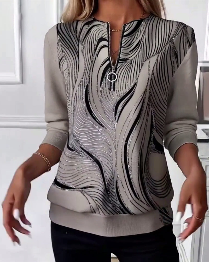 Alicia - Elegant Abstract Long Sleeve