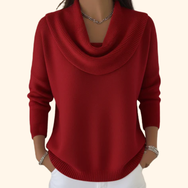 Rosella - Draped Collar Sweater