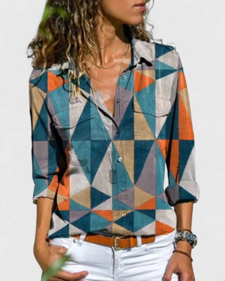 Nadienne | Elegant 3D Printed Blouse