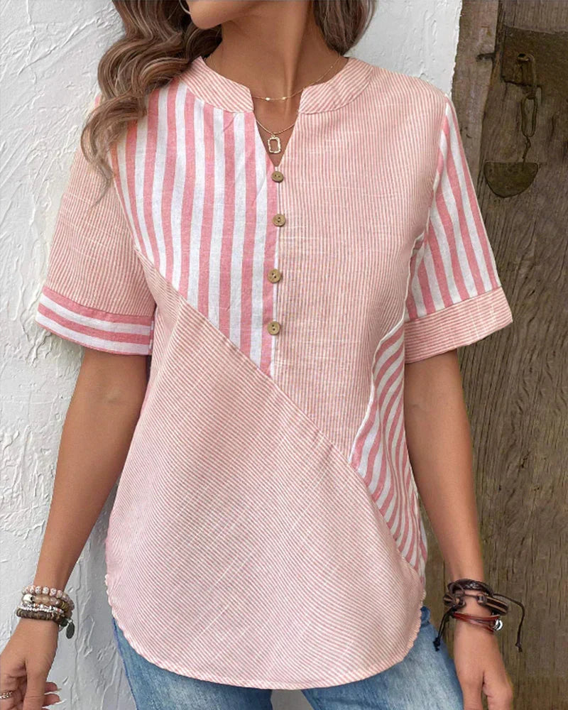 Sandra - Classic Striped Top