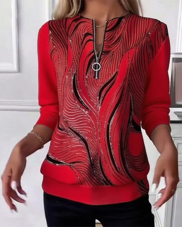 Alicia - Elegant Abstract Long Sleeve