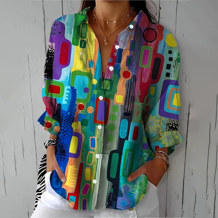 Marissa - Abstract Printed Blouse