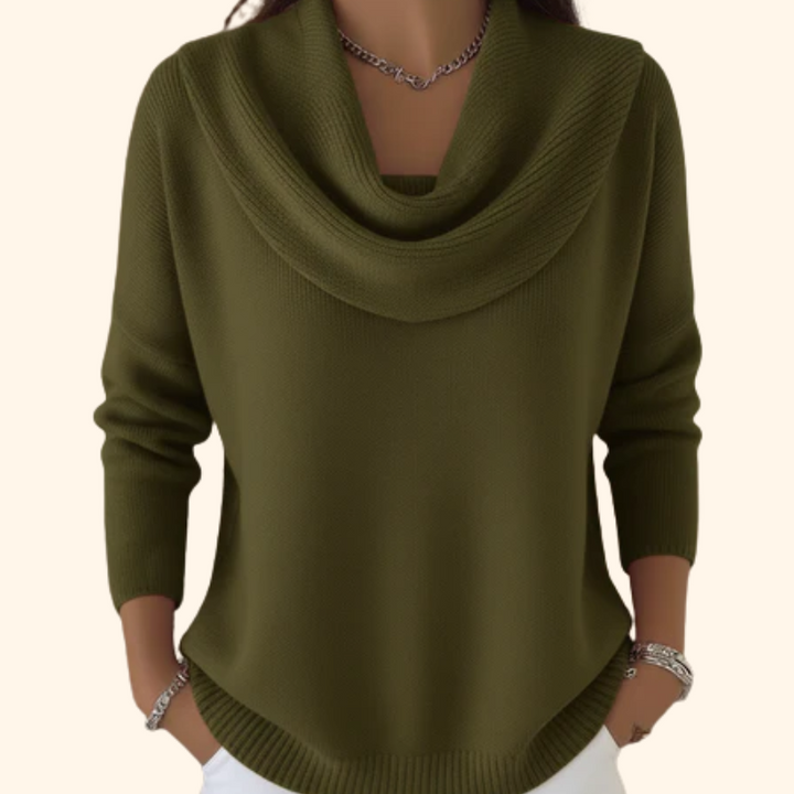 Rosella - Draped Collar Sweater