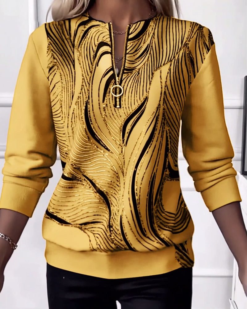 Alicia - Elegant Abstract Long Sleeve