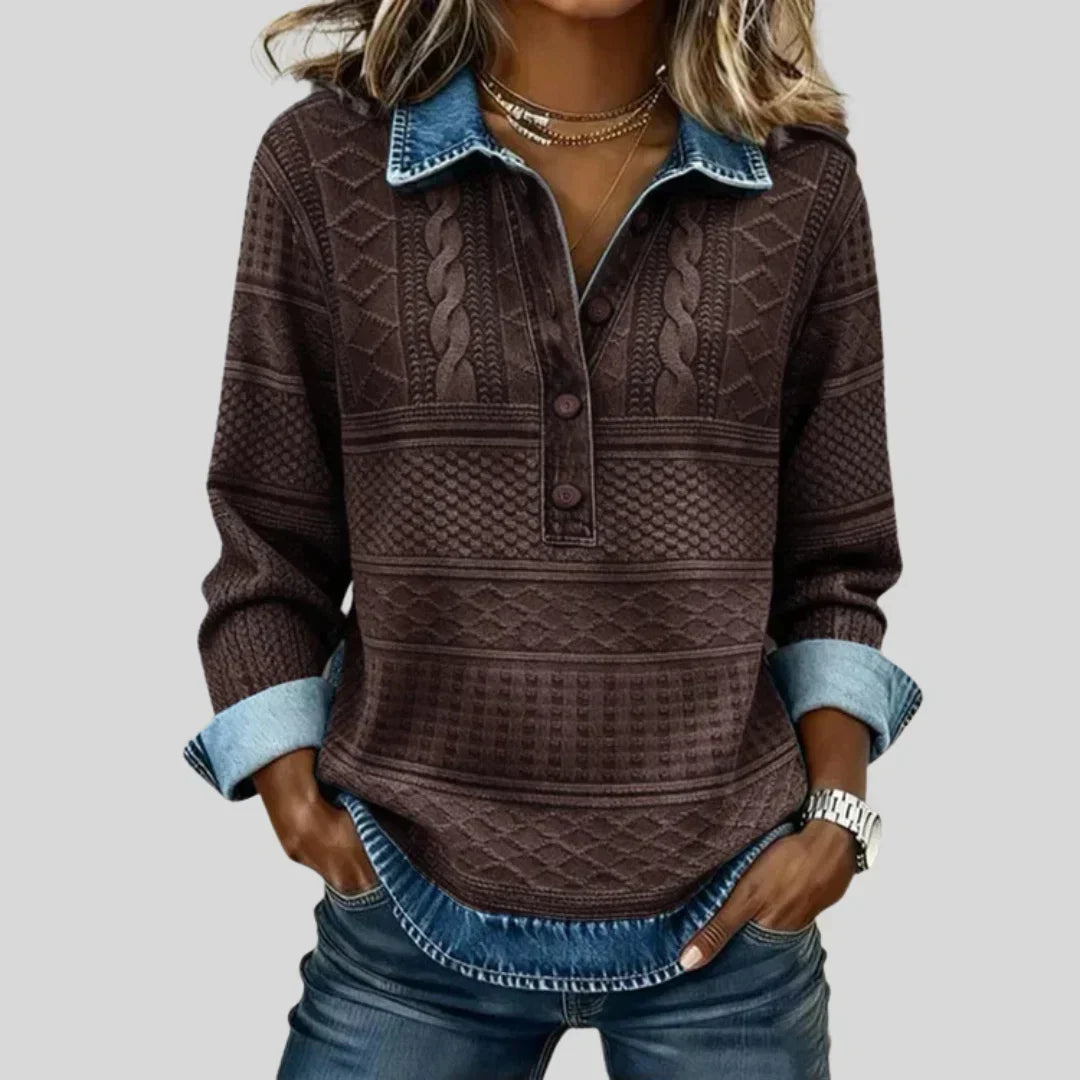 Women’s Classic Collared Knit Sweater