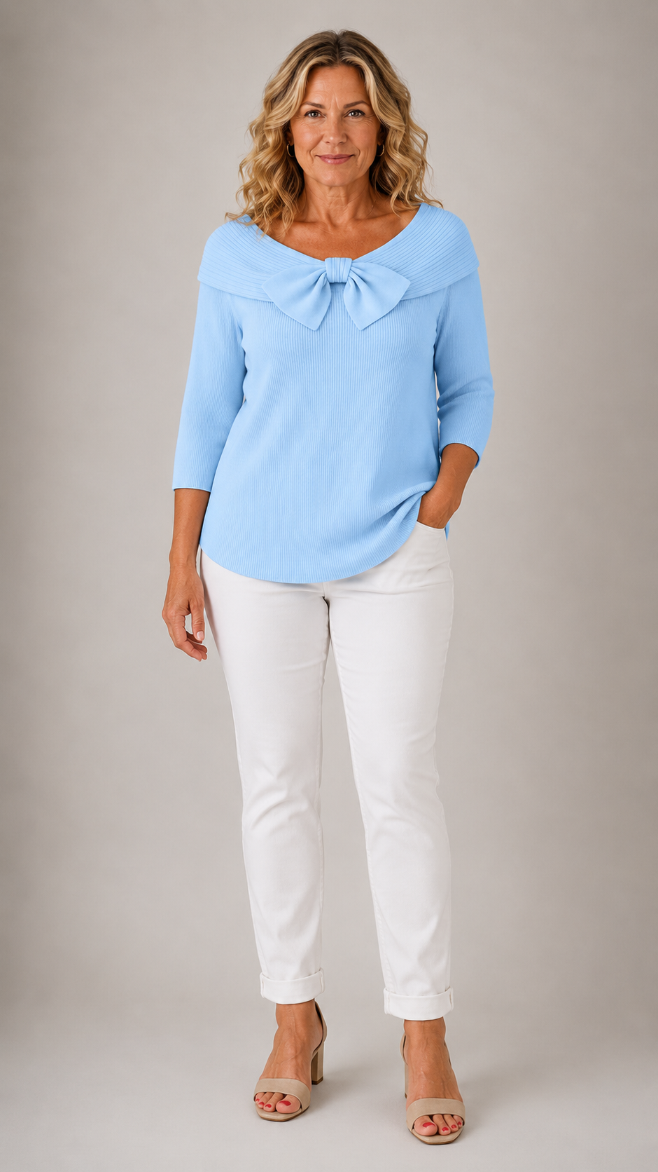 Women’s Elegant Bow Detail Knit Jumper