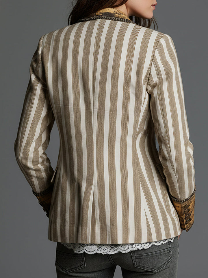 Women’s Boho Striped Blazer