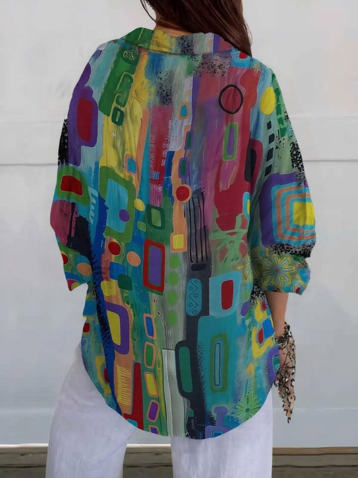 Marissa - Abstract Printed Blouse