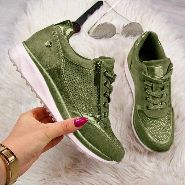 Women’s Zip-Up Orthopedic Walking Sneakers