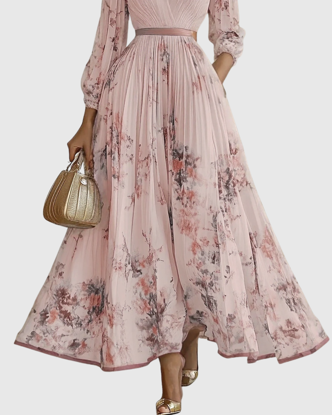 Suzanna - Pleated Elegance Dress