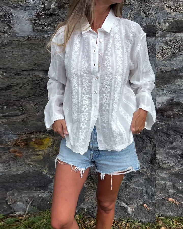 Kathlyn - Button-Up Polo Shirt