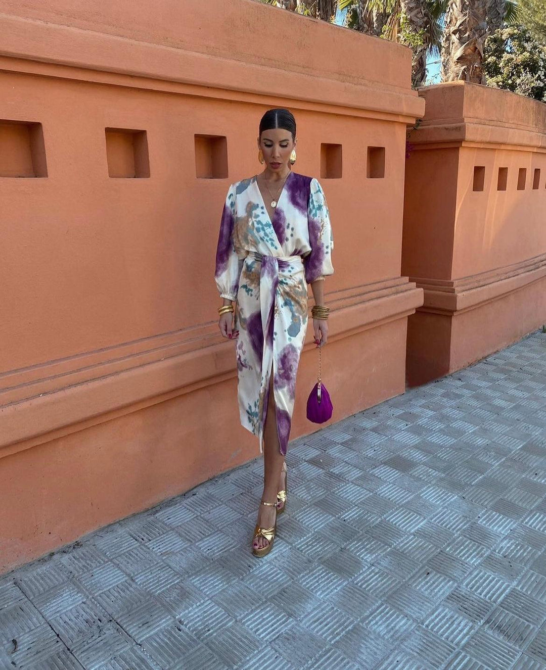 Shannon - Tie-Dye Wrap Dress
