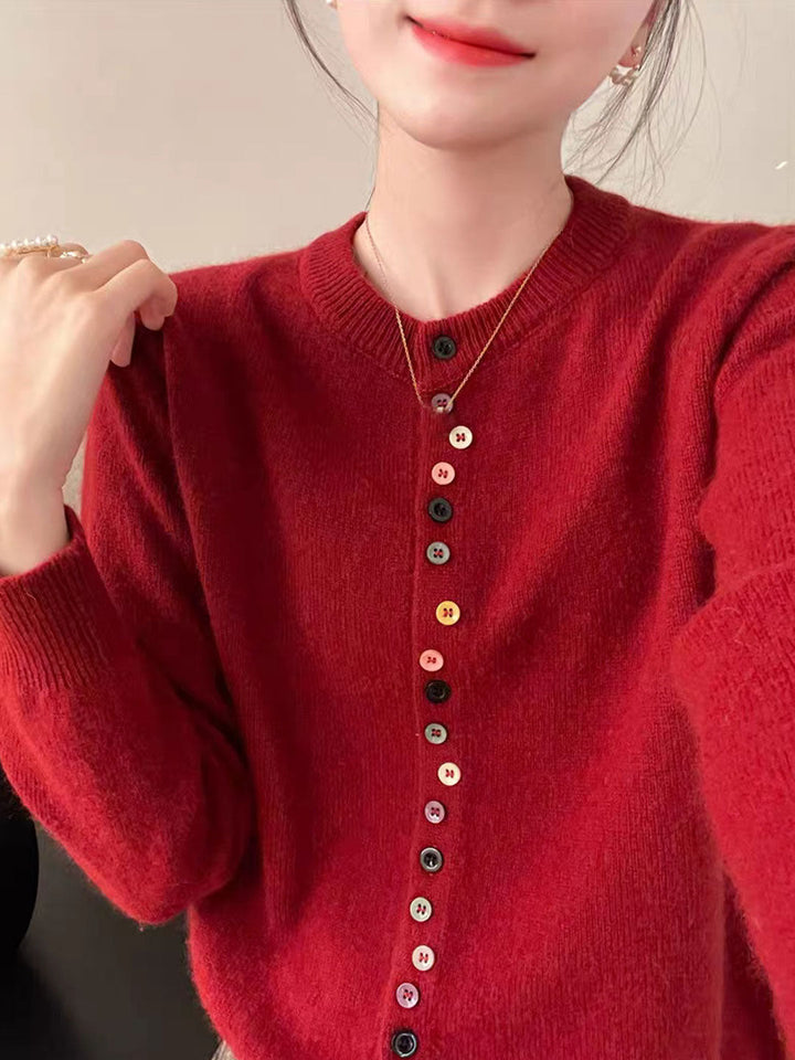 Avina - Playful Buttons Sweater