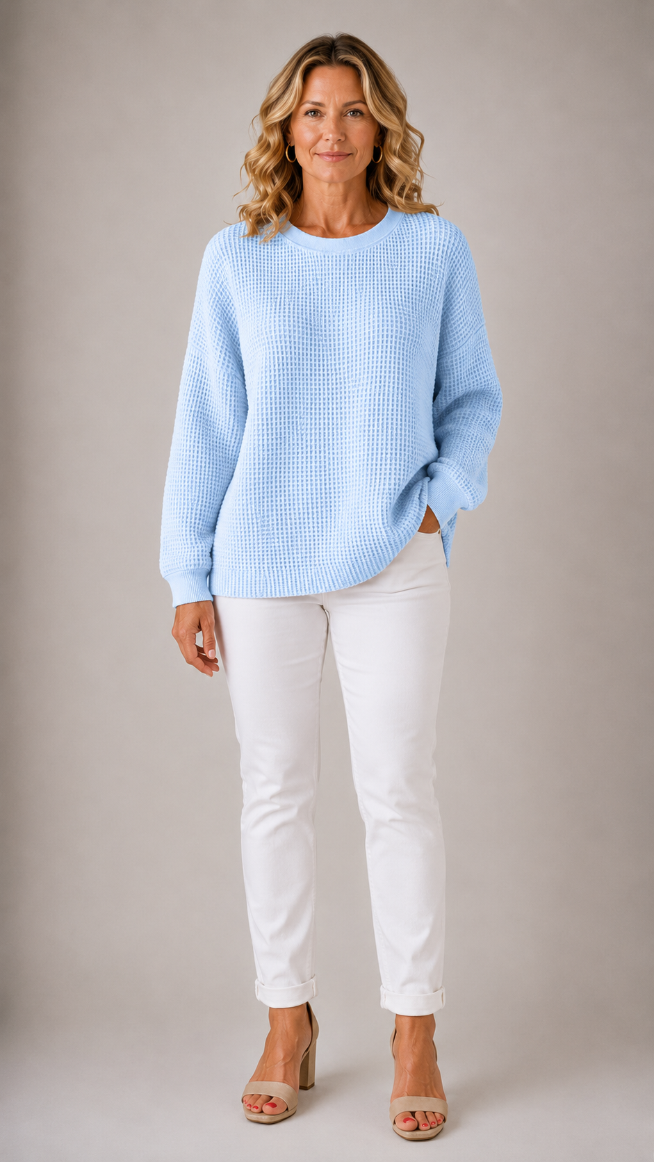 Women’s Cozy Waffle Knit Jumper
