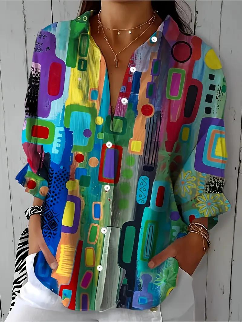 Marissa - Abstract Printed Blouse