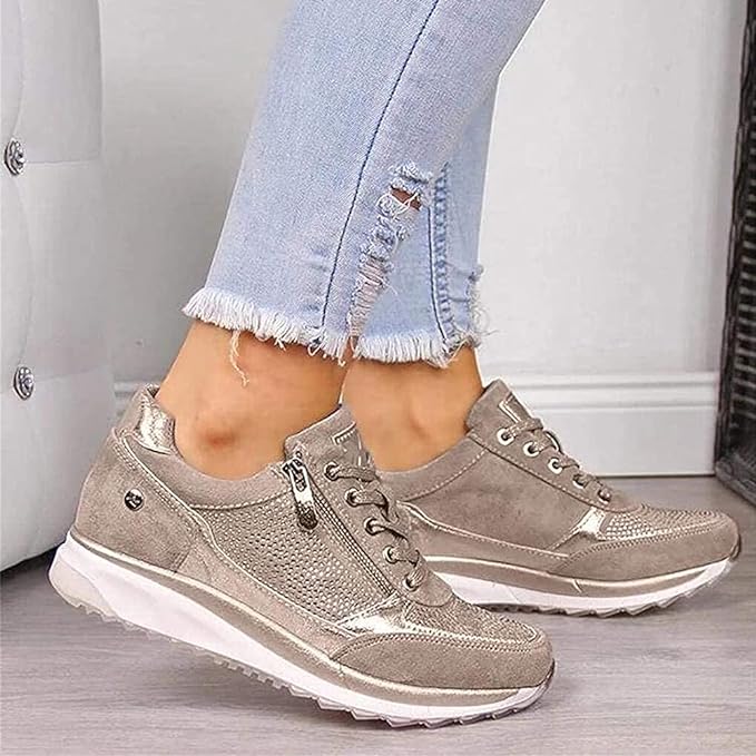 Women’s Zip-Up Orthopedic Walking Sneakers