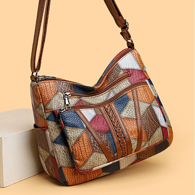 Maribel - Patchwork Shoulder Bag