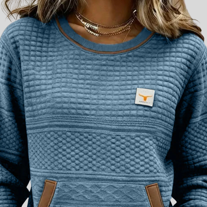 Women’s Colorblock Crew Neck Sweatshirt