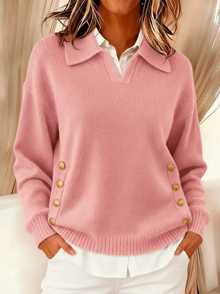 Women’s Classic Collared V-Neck Sweater