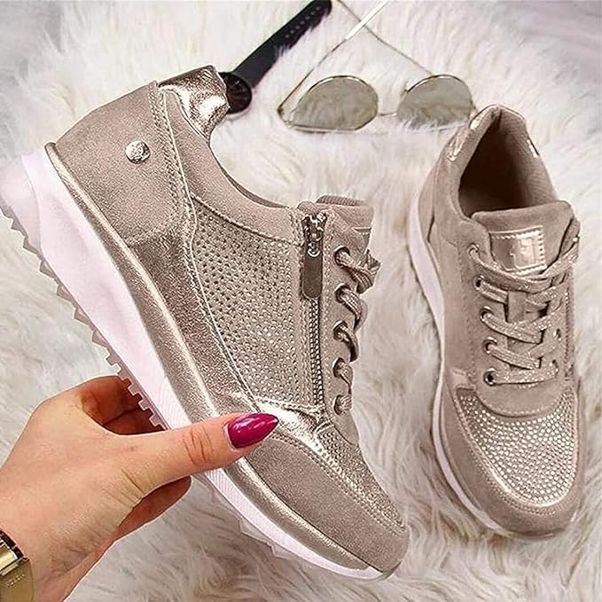 Women’s Zip-Up Orthopedic Walking Sneakers