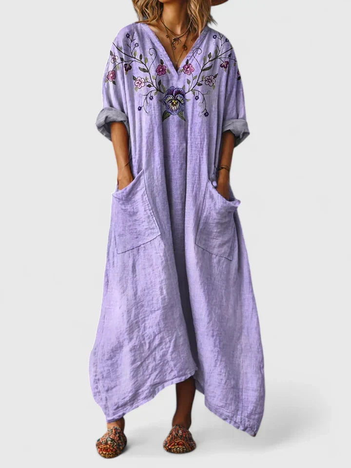 Solenna - Printed Bohemian Dress