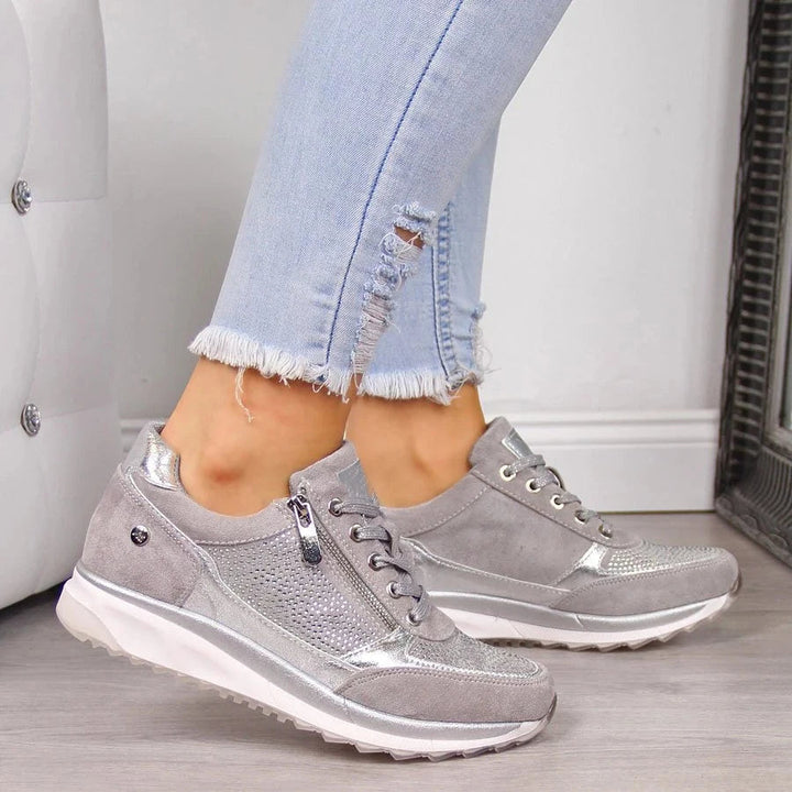 Women’s Zip-Up Orthopedic Walking Sneakers