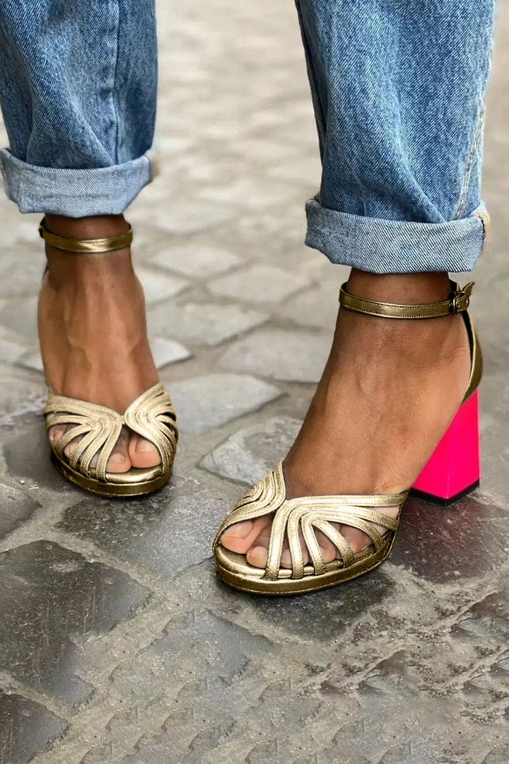 Zahra - Gilded Edge Heels