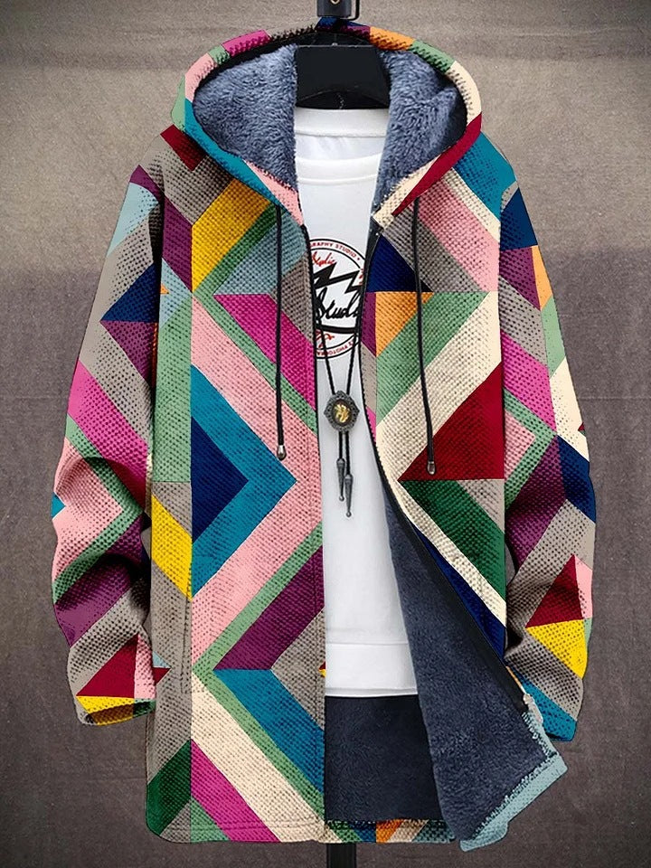 Women’s Art-Inspired Cozy Hooded Cardigan
