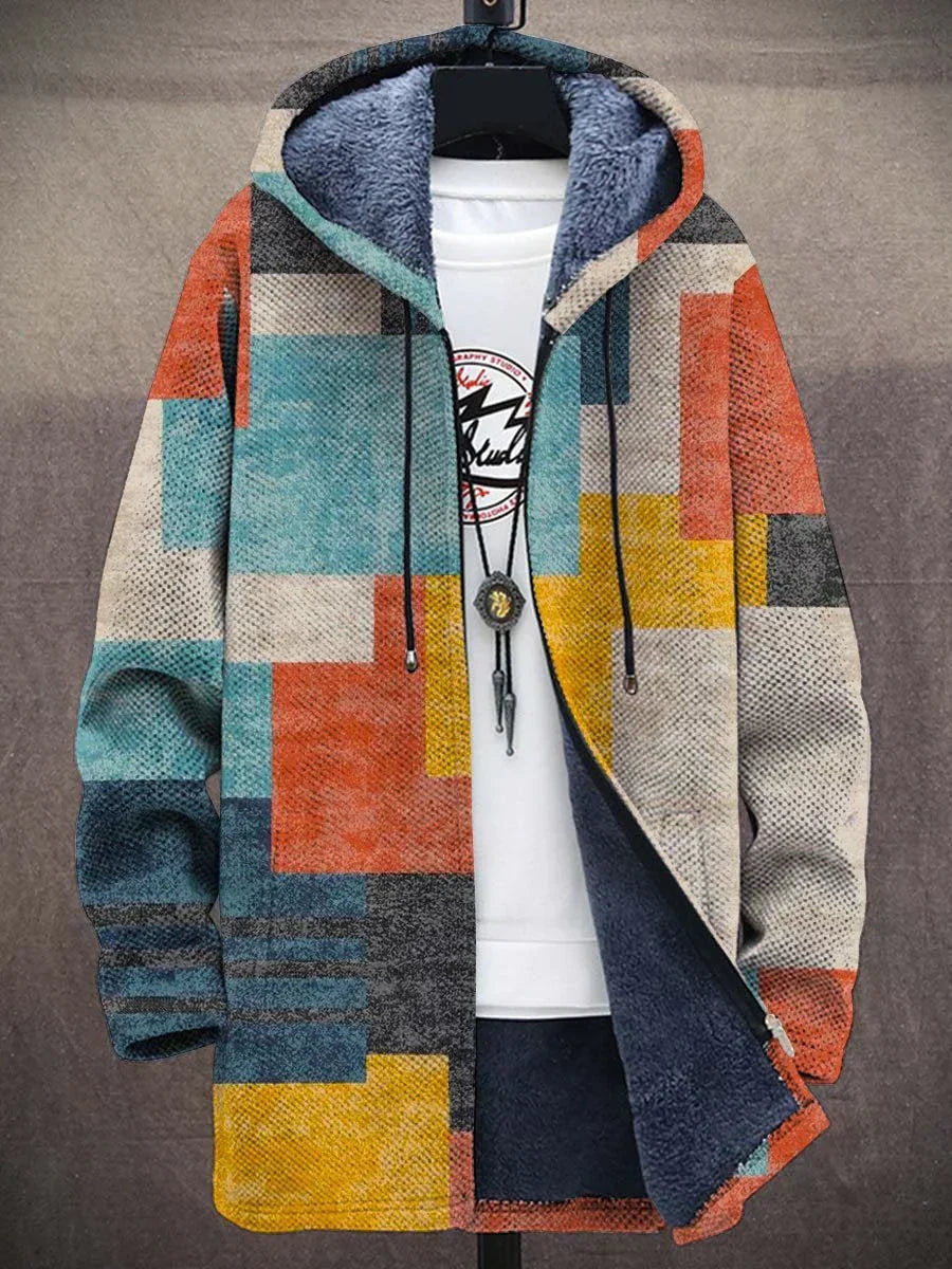 Women’s Art-Inspired Cozy Hooded Cardigan
