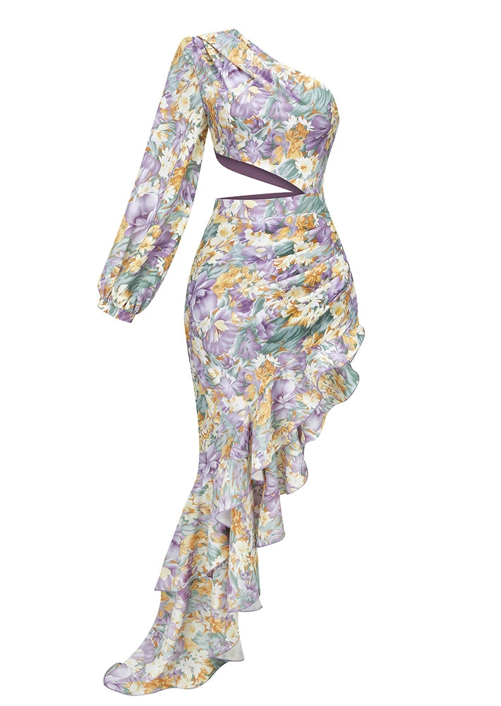 Vallia - One Shoulder Bloom Dress