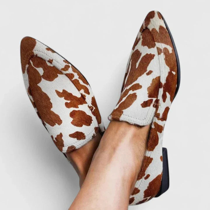 Becca - Cow Printed Shoes