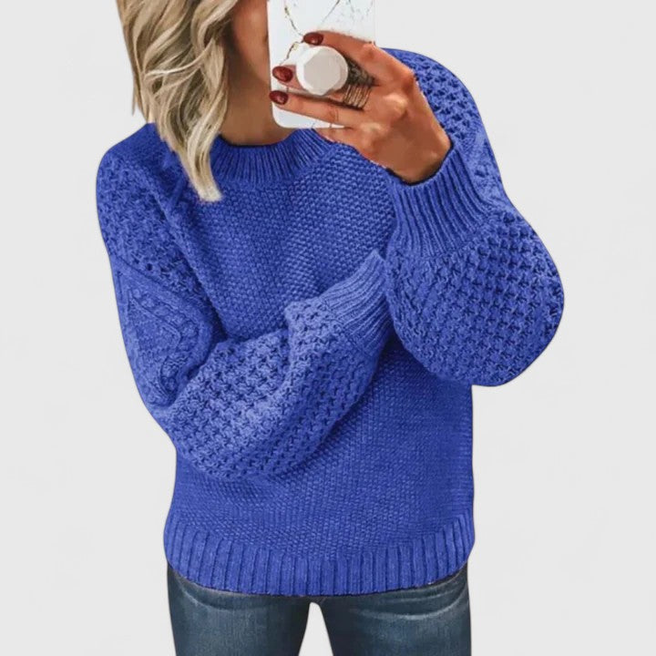 Women’s Classic Crew Neck Autumn Knit Sweater