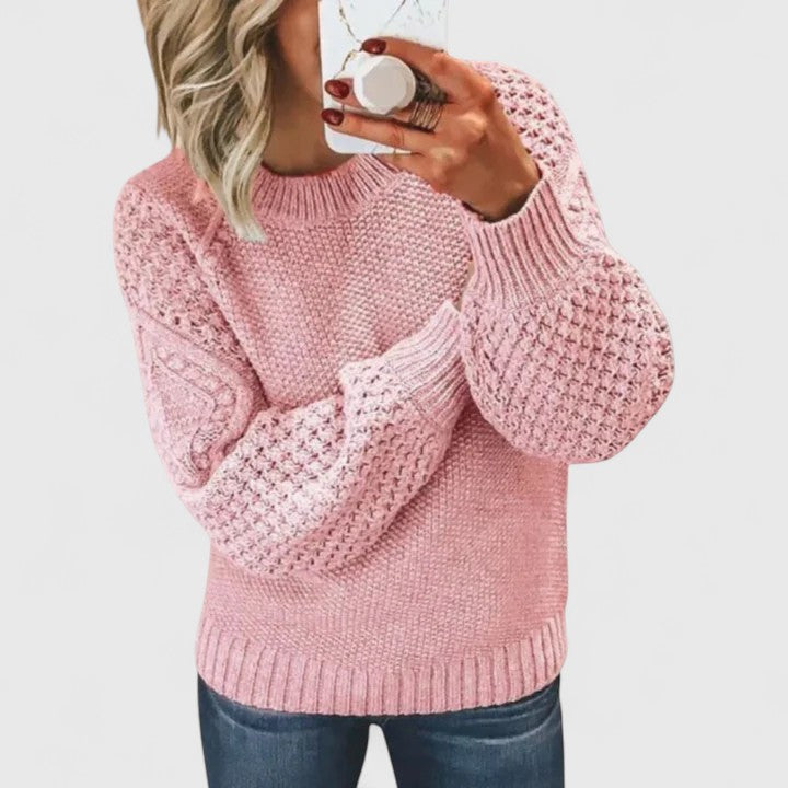 Women’s Classic Crew Neck Autumn Knit Sweater