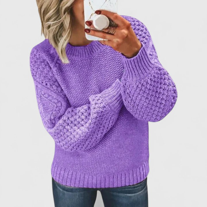Women’s Classic Crew Neck Autumn Knit Sweater