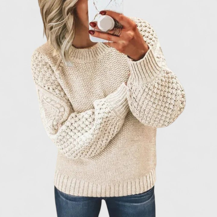 Women’s Classic Crew Neck Autumn Knit Sweater