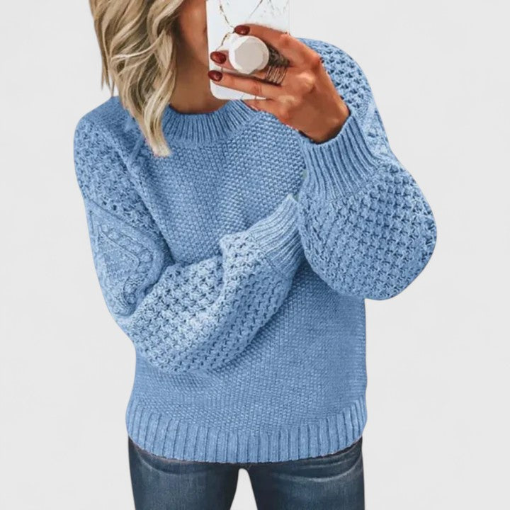 Women’s Classic Crew Neck Autumn Knit Sweater