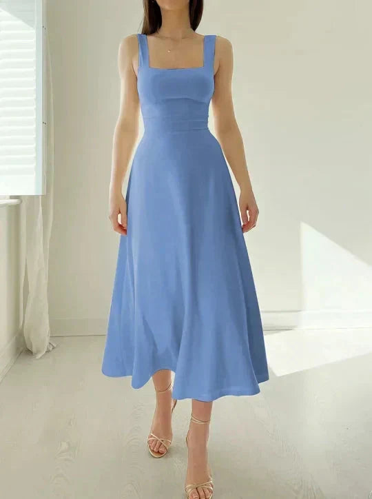 Celianne - Elegant Square Neck Dress