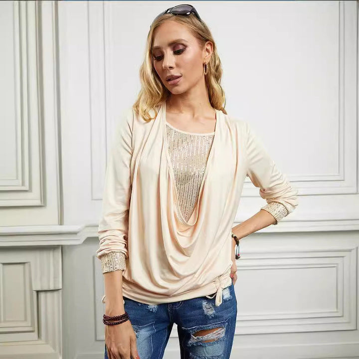 Noellia - Flowy Drape Long Sleeve