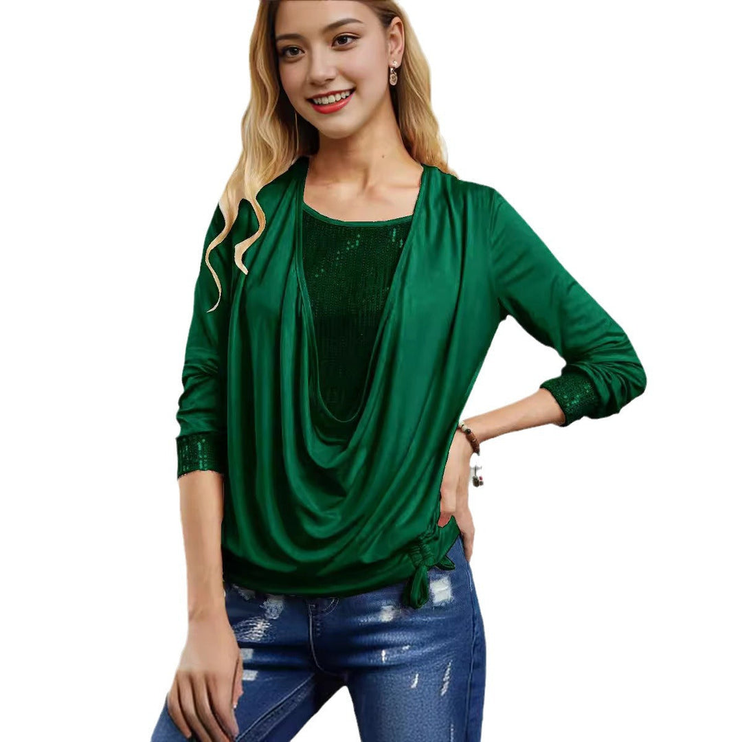 Noellia - Flowy Drape Long Sleeve