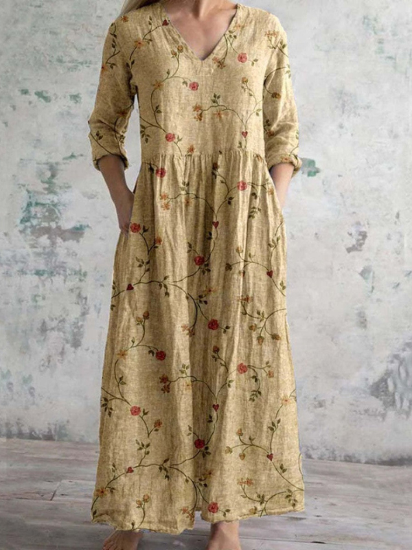 Loretta - Vintage Printed Dress