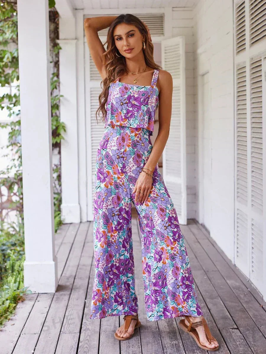 Sandra - Floral Wide-Leg Jumpsuit